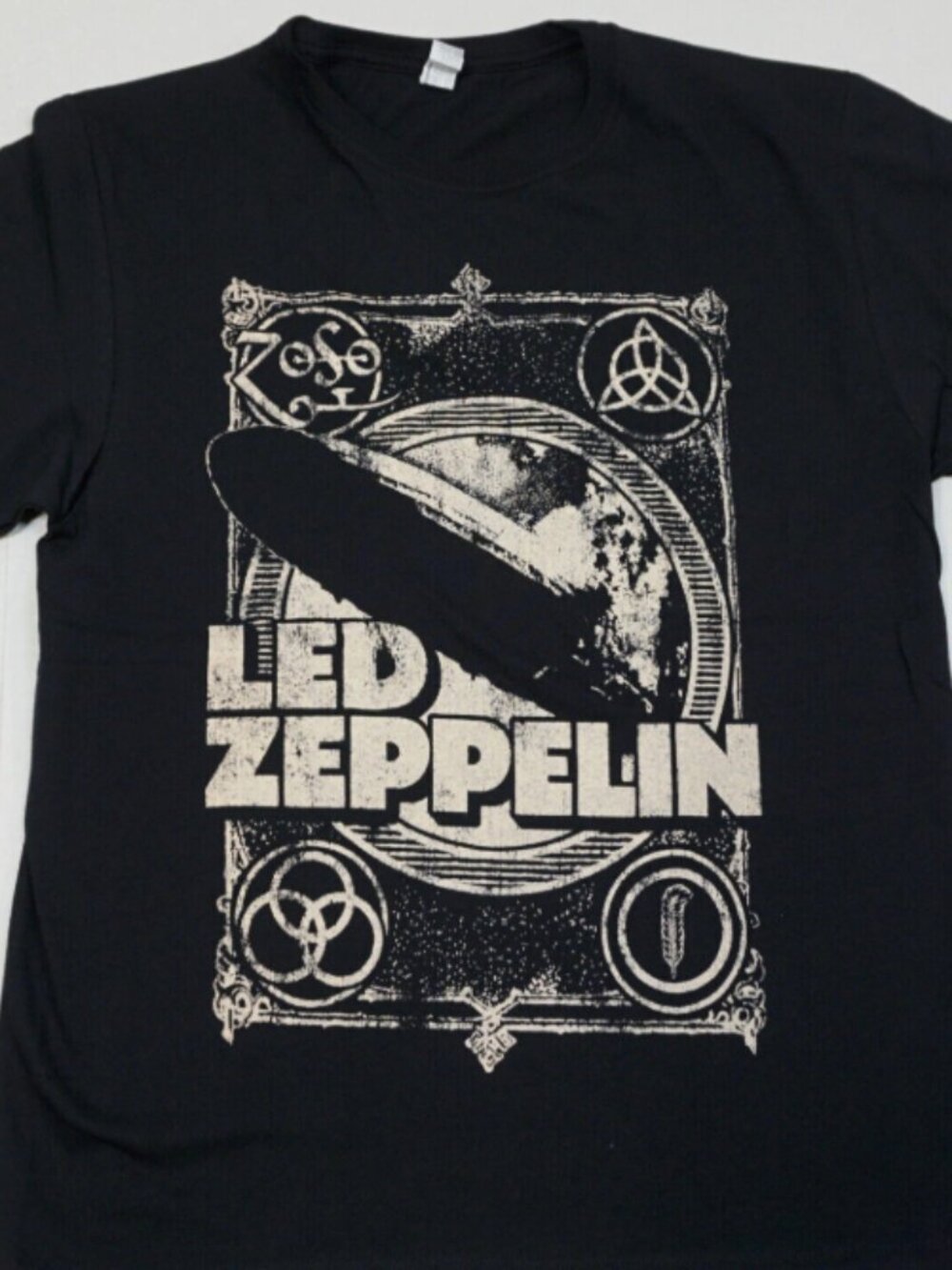 Led Zeppelin T-shirt Classic Rock Plant Paige Bonham JPJ Tee Men's Black New M